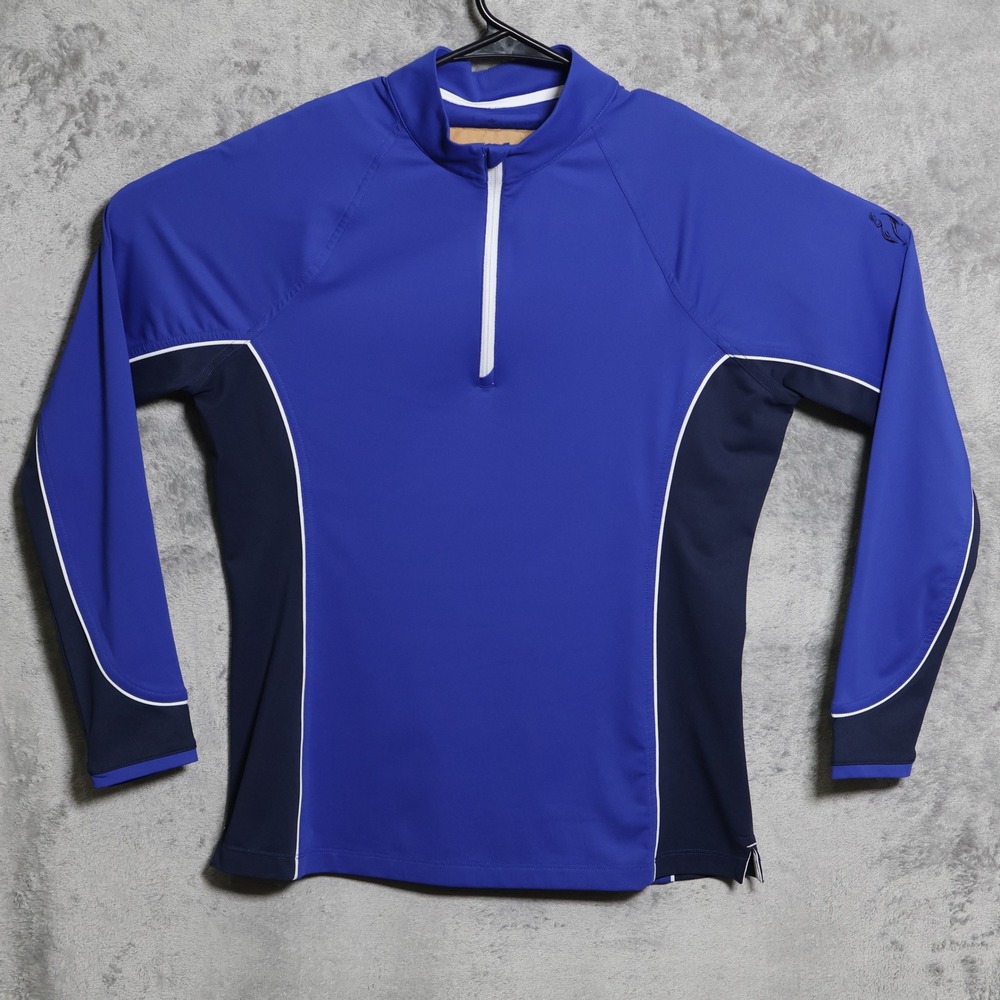 Peter Millar Pullover Womens Medium Blue 1/4 Zip Long Sleeve UPF 50 Active Golf
